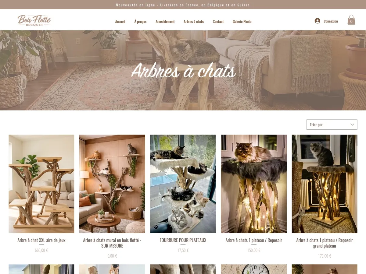 Catégorie Arbres à chats de la boutique Bois Flotté Becquet